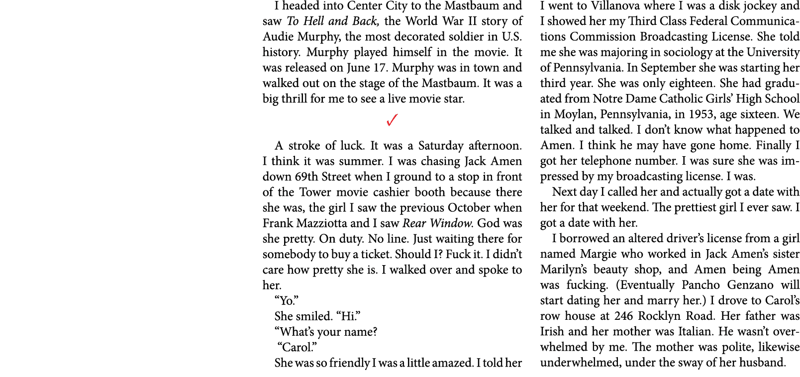 I headed into Center City to the ﻿Mastbaum and saw ﻿To Hell and Back, the World War II story of ﻿Audie Murphy, the mo...