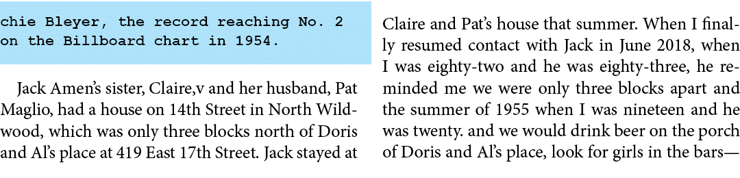 chie Bleyer, the record reaching No. 2 on the Billboard chart in 1954. ﻿﻿Jack Amen’s sister, Claire,v and her husband...