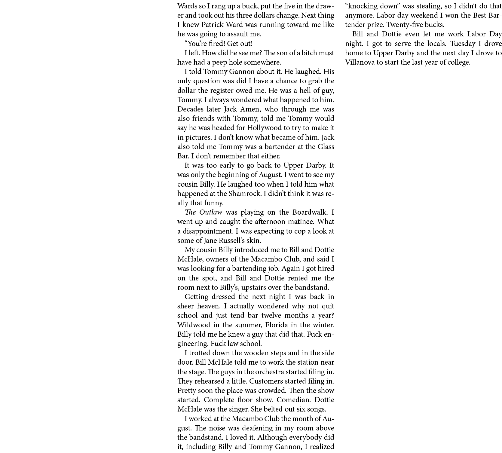 Wards so I rang up a buck, put the five in the drawer and took out his three dollars change. Next thing I knew ﻿Patri...