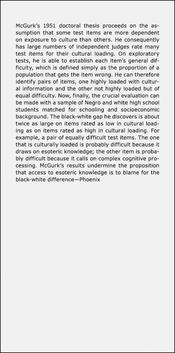  McGurk’s 1951 doctoral thesis proceeds on the assumption that some test items are more dependent on exposure to cult...