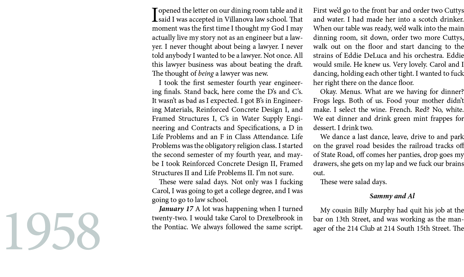 I opened the letter on our dining room table and it said I was accepted in ﻿Villanova law school. That moment was the...