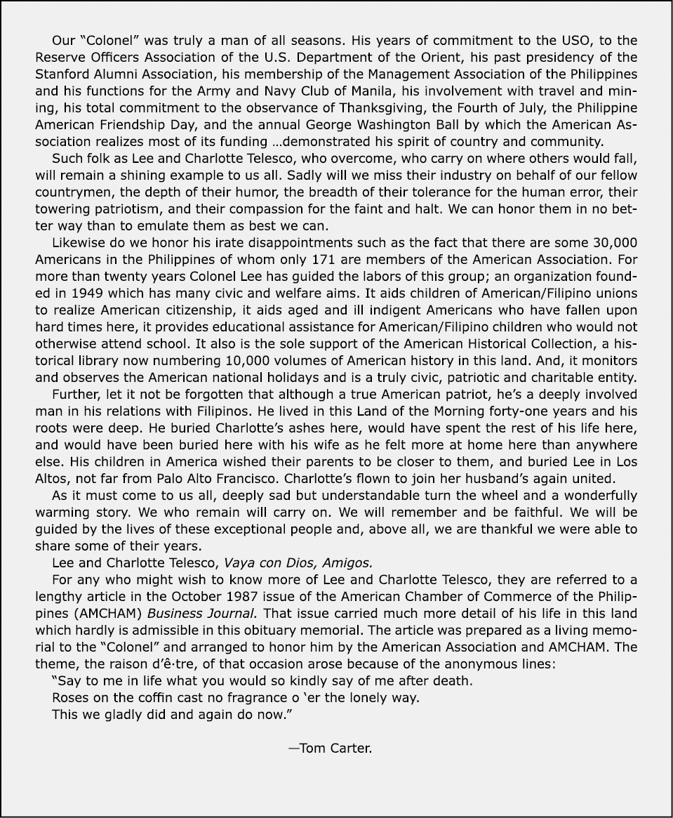 Our “Colonel” was truly a man of all seasons. His years of commitment to the USO, to the Reserve Officers Association...