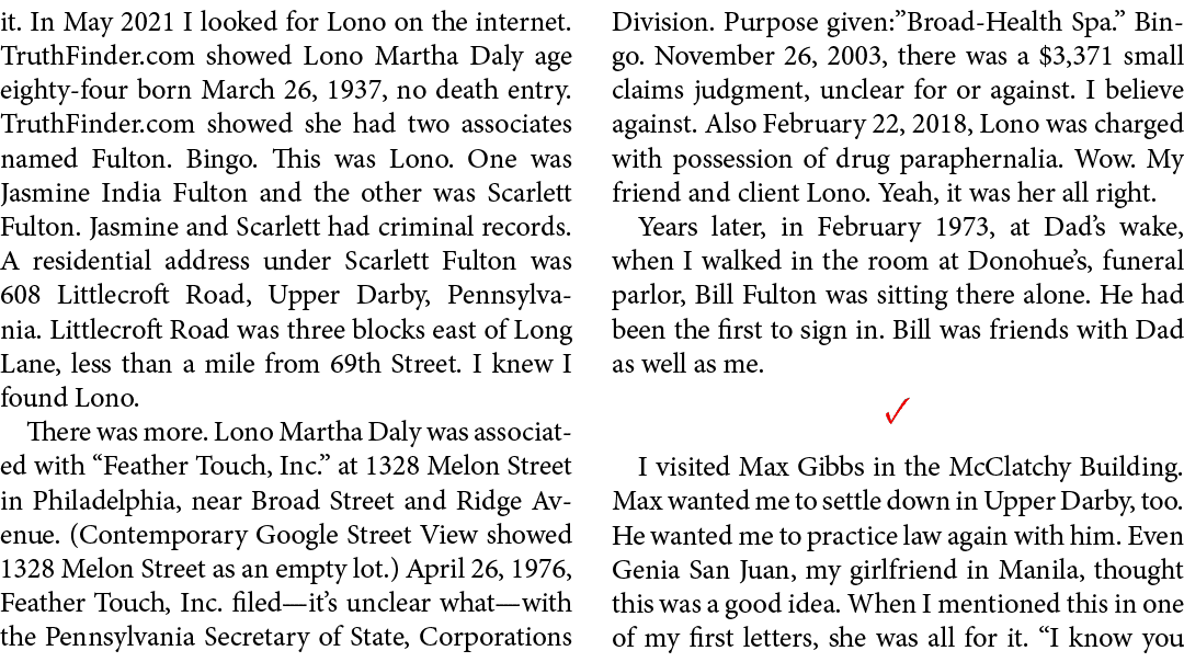 it. In May 2021 I looked for Lono on the internet. TruthFinder.com showed ﻿Lono Martha Daly age eighty four born Marc...