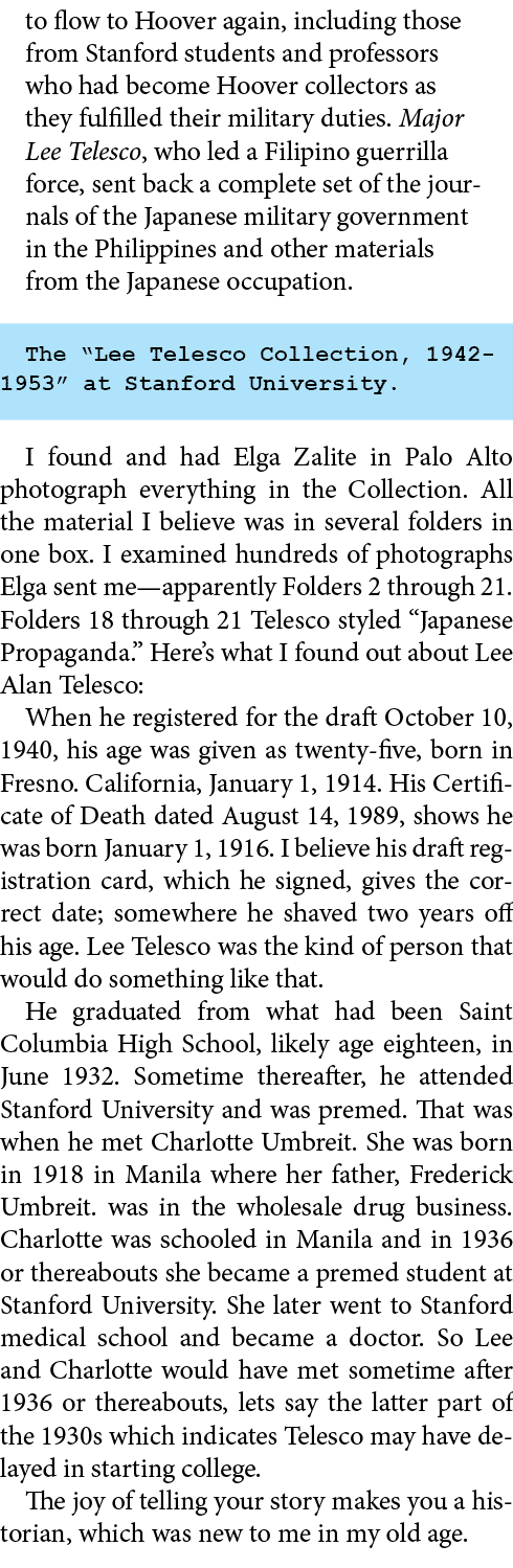 to flow to Hoover again, including those from Stanford students and professors who had become Hoover collectors as th...