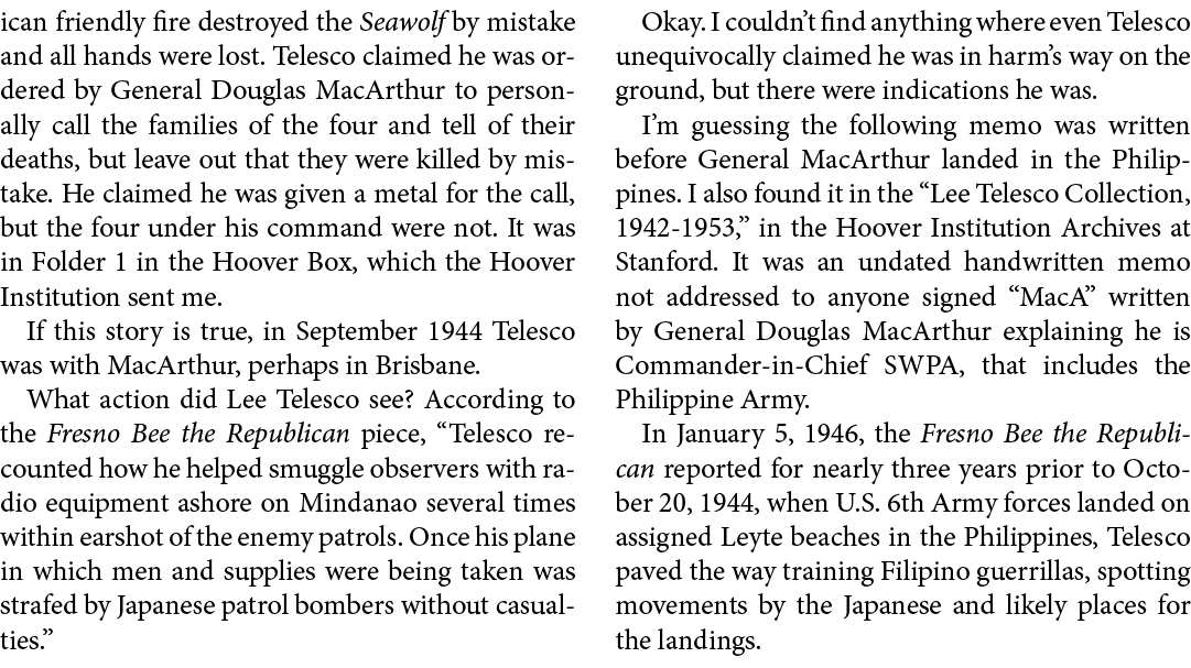 ican friendly fire destroyed the ﻿Seawolf by mistake and all hands were lost. Telesco claimed he was ordered by Gener...