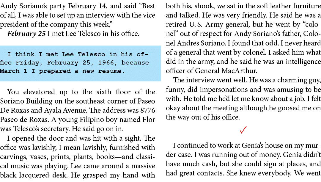 Andy Soriano’s party February 14, and said “Best of all, I was able to set up an interview with the vice president o...