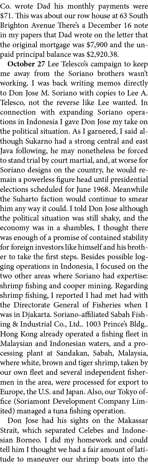 Co. wrote Dad his monthly payments were $71. This was about our row house at 63 South Brighton Avenue There’s a Decem...