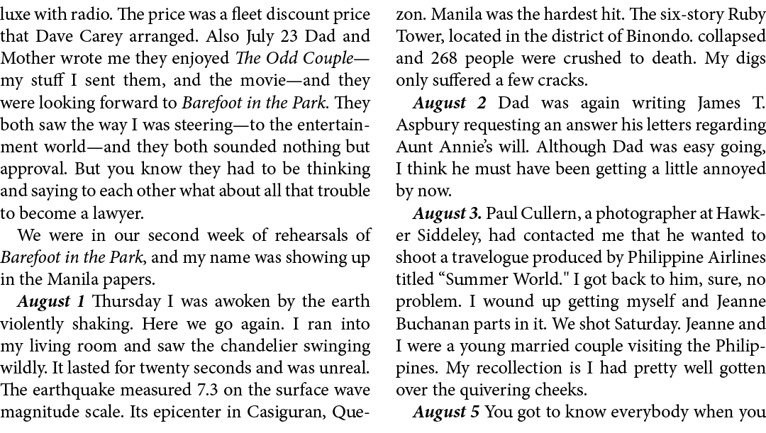 luxe with radio. The price was a fleet discount price that ﻿Dave Carey arranged. Also July 23 Dad and Mother wrote me...