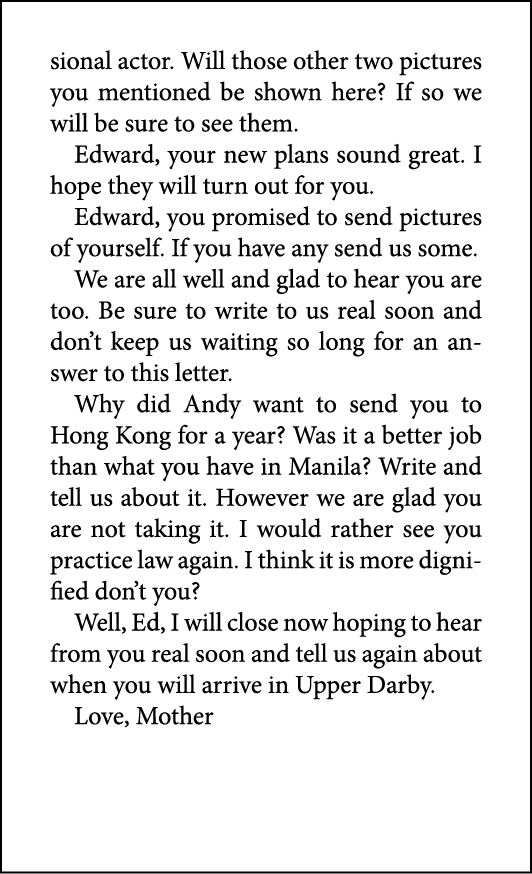 sional actor. Will those other two pictures you mentioned be shown here? If so we will be sure to see them. Edward, y...