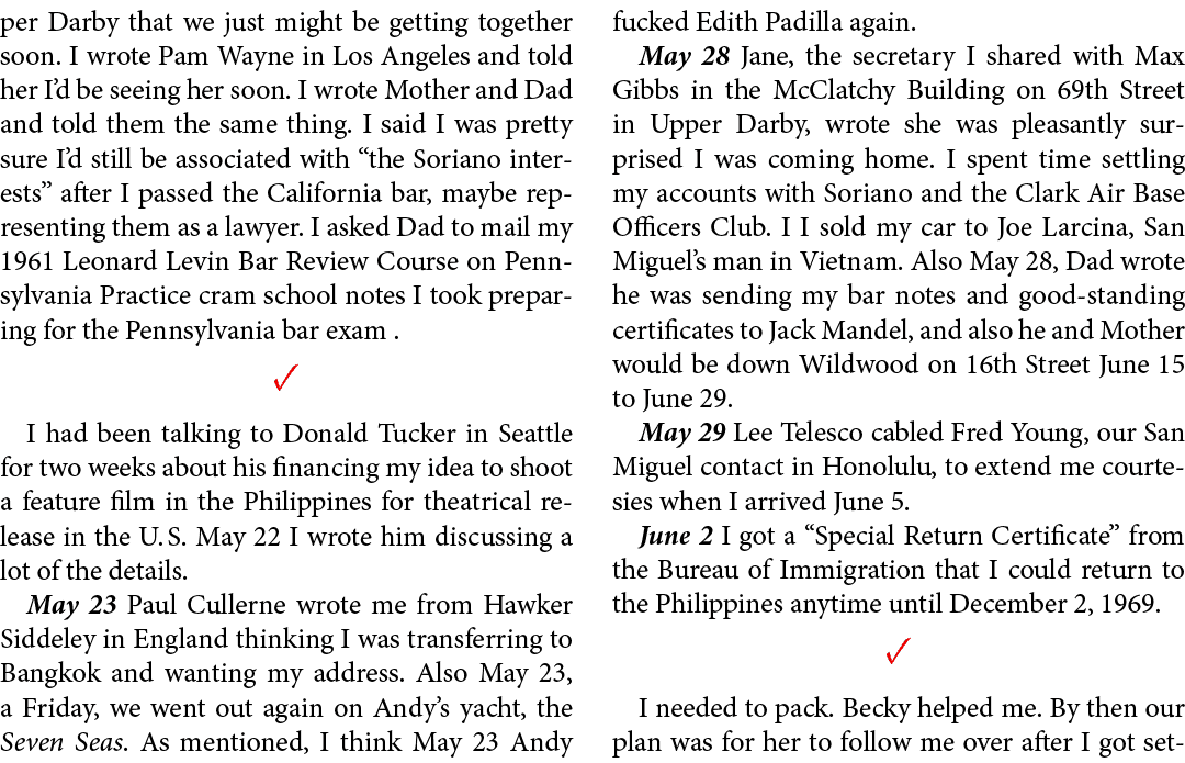 per Darby that we just might be getting together soon. I wrote ﻿Pam Wayne in ﻿Los Angeles and told her I’d be seeing ...