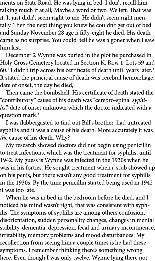 ments on State Road. He was lying in bed. I don’t recall him talking much if at all, Maybe a word or two. We left. Th...