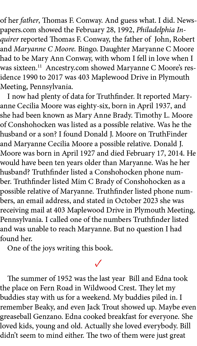 of her father, ﻿Thomas F. Conway. And guess what. I did. ﻿Newspapers.com showed the February 28, 1992, Philadelphia I...