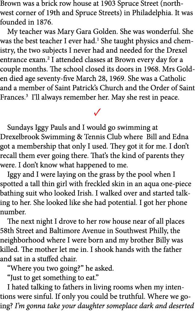 Brown was a brick row house at 1903 Spruce Street (northwest corner of 19th and Spruce Streets) in Philadelphia. It w...