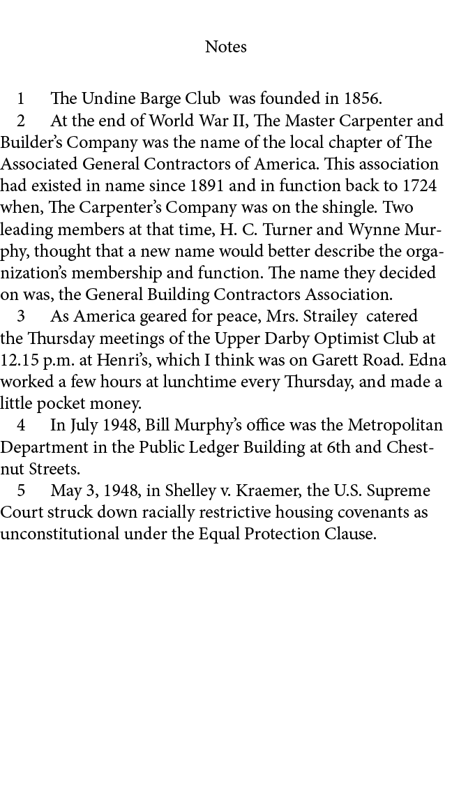 Notes ﻿ The Undine Barge Club was founded in 1856. ﻿ ﻿ At the end of ﻿World War II, The Master Carpenter and Builder’...