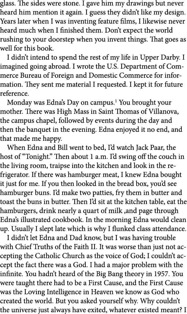 glass. The sides were stone. I gave him my drawings but never heard him mention it again. I guess they didn’t like my...