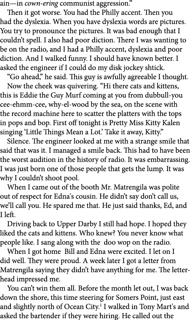ain—in cown ering communist aggression.” Then it got worse. You had the Philly accent. Then you had the dyslexia. Whe...