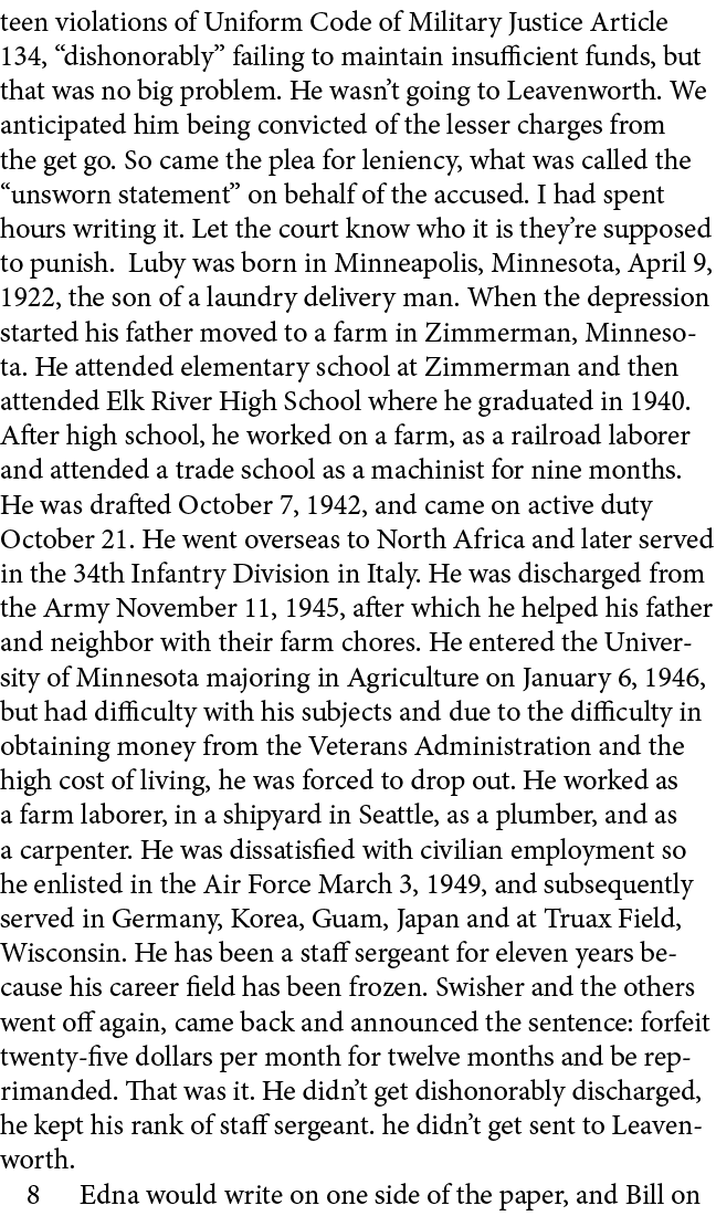 teen violations of ﻿Uniform Code of Military Justice Article 134, “dishonorably” failing to maintain insufficient fun...