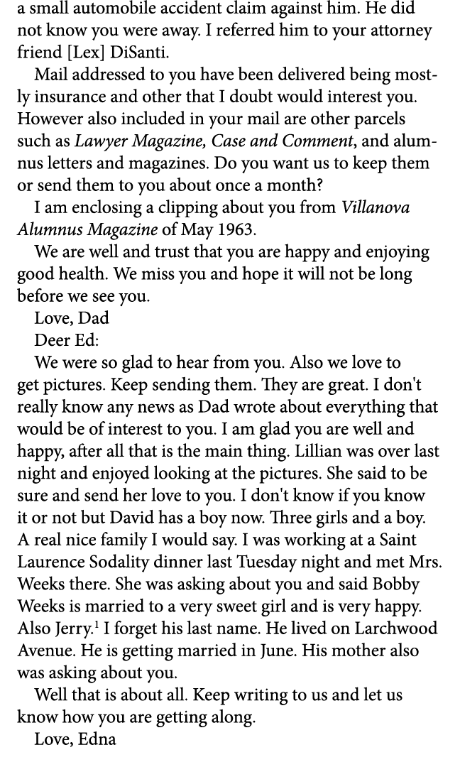 a small automobile accident claim against him. He did not know you were away. I referred him to your attorney friend ...