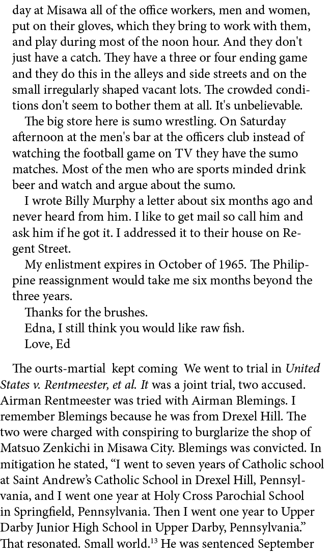 day at Misawa all of the office workers, men and women, put on their gloves, which they bring to work with them, and ...