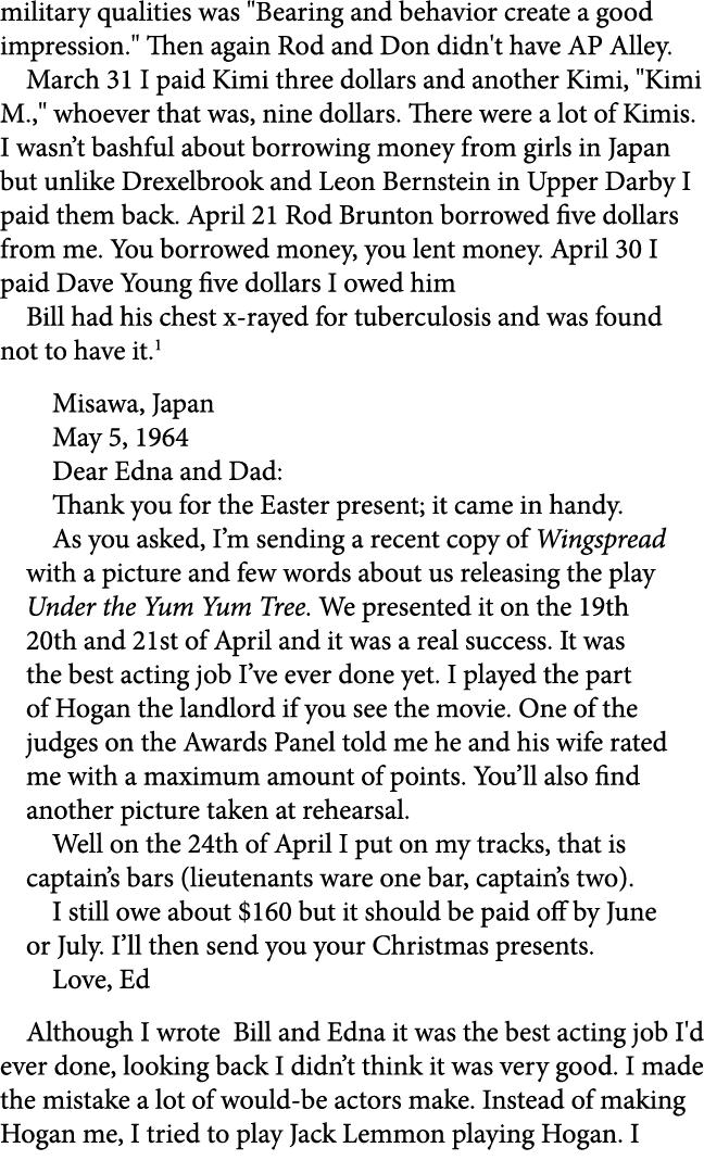 military qualities was \“Bearing and behavior create a good impression.\" Then again Rod and Don didn't have AP Alley...
