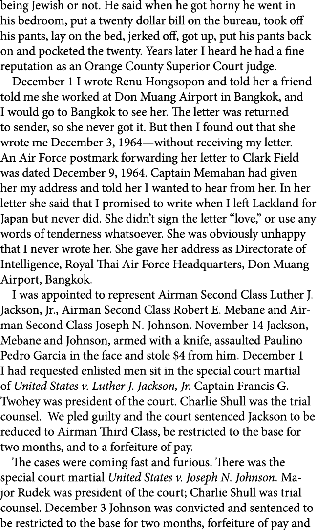 being Jewish or not. He said when he got horny he went in his bedroom, put a twenty dollar bill on the bureau, took o...