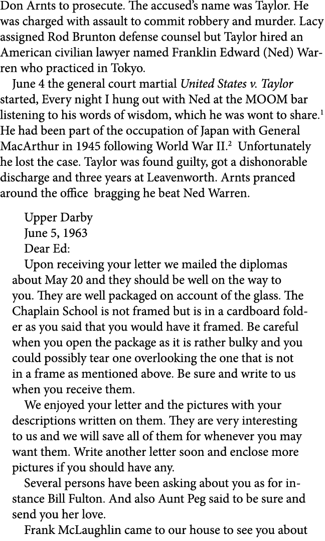 Don Arnts to prosecute. The accused’s name was Taylor. He was charged with assault to commit robbery and murder. Lac...