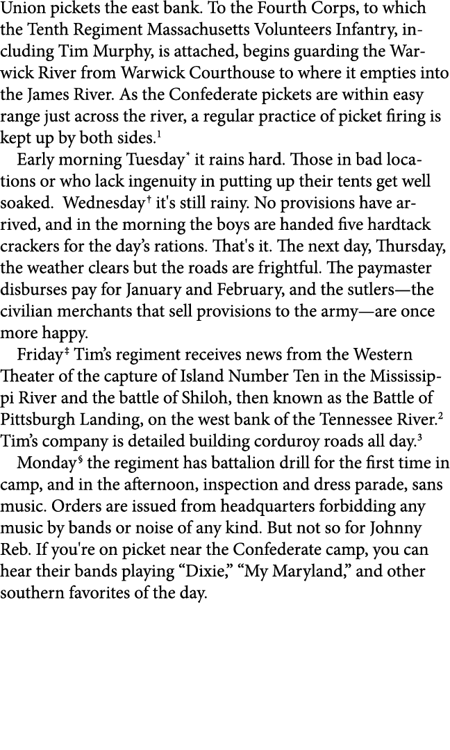 Union pickets the east bank. To the Fourth Corps, to which the Tenth Regiment Massachusetts Volunteers Infantry, incl...