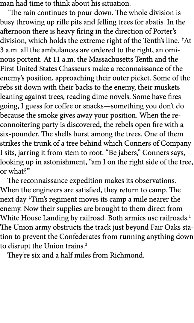 man had time to think about his situation. The rain continues to pour down. The whole division is busy throwing up ri...