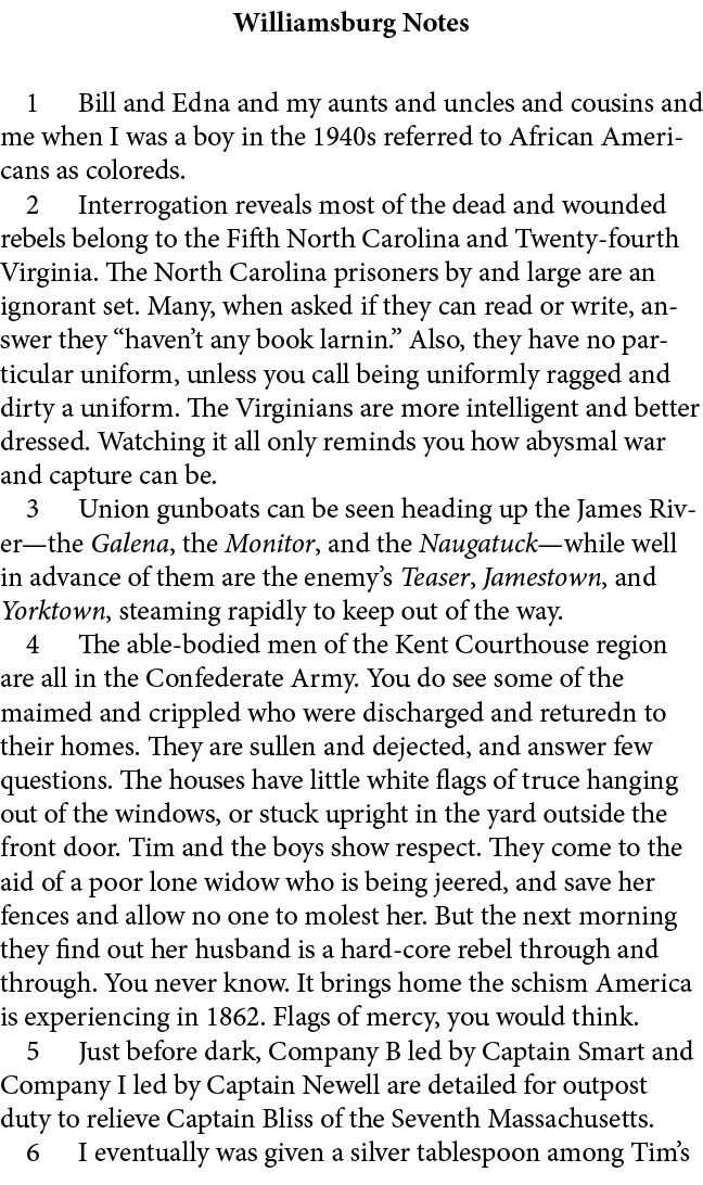 Williamsburg Notes ﻿ Bill and Edna and my aunts and uncles and cousins and me when I was a boy in the 1940s referred ...