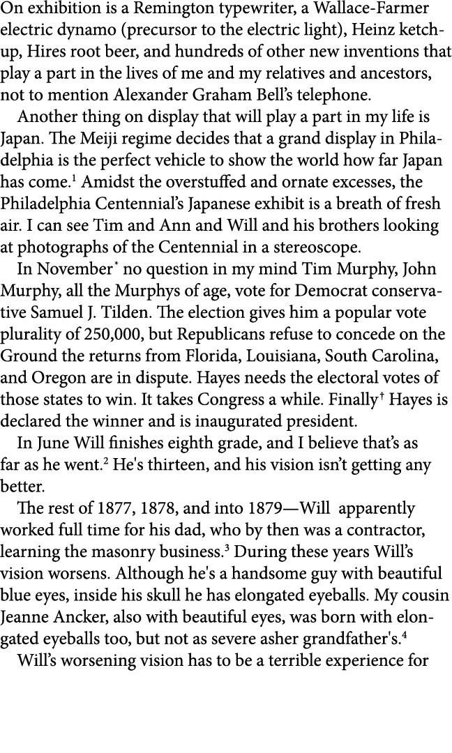 On exhibition is a Remington typewriter, a Wallace Farmer electric dynamo (precursor to the electric light), Heinz ke...