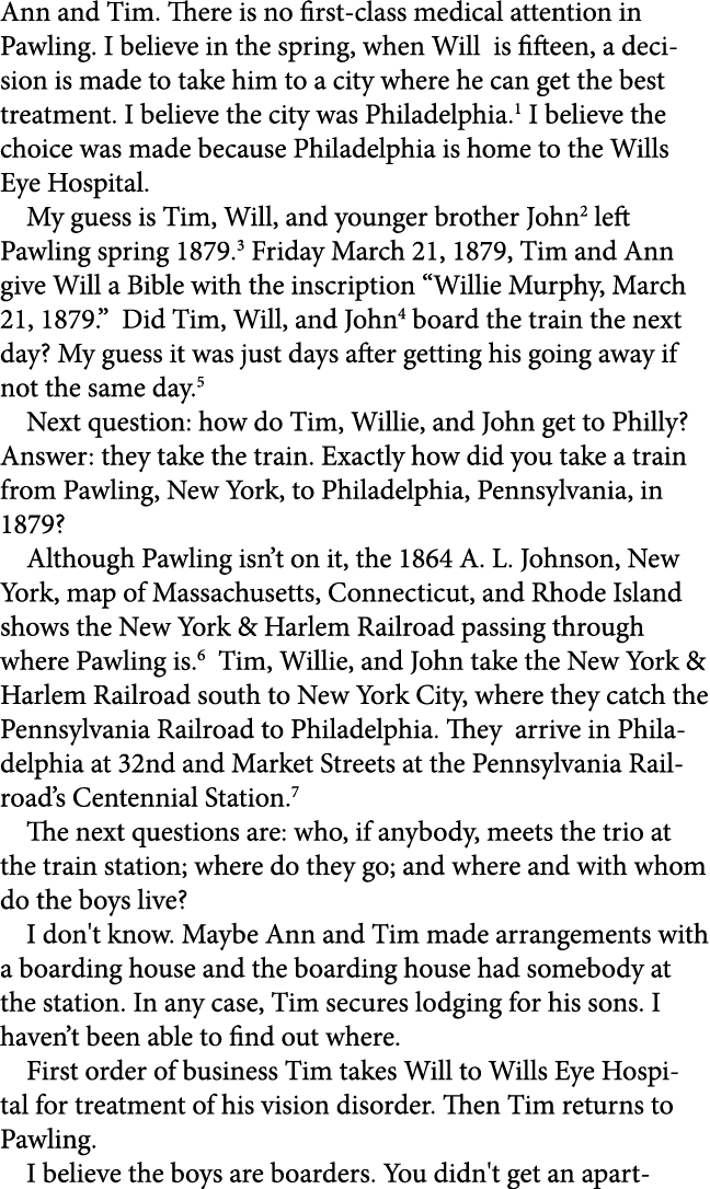 Ann and Tim. There is no first class medical attention in Pawling. I believe in the spring, when Will is fifteen, a d...