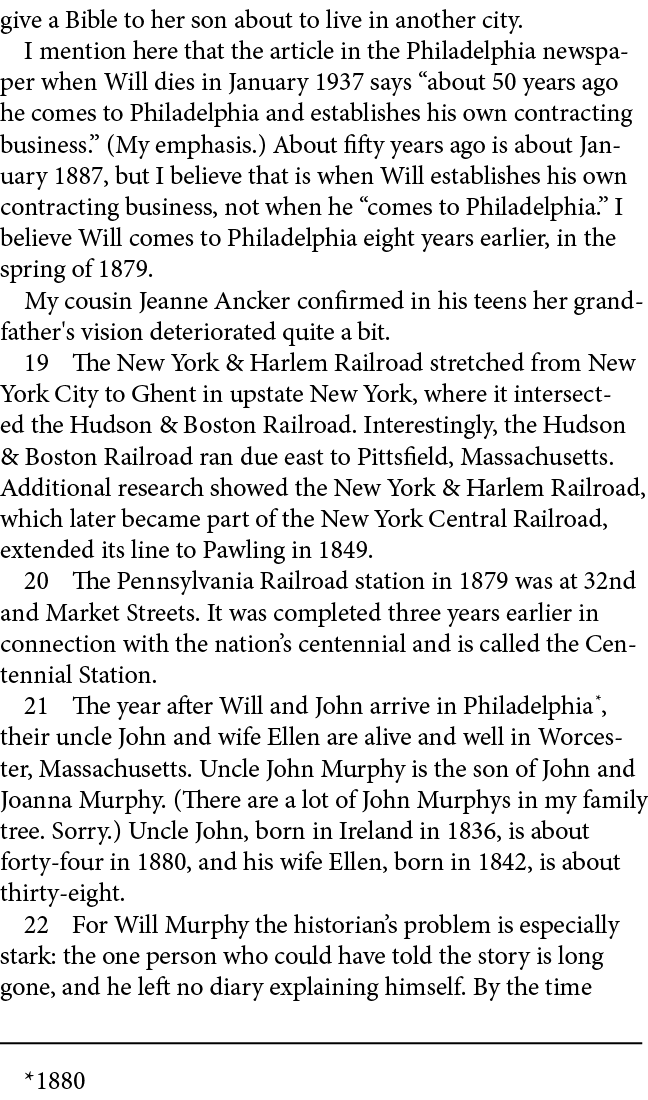 give a Bible to her son about to live in another city. I mention here that the article in the Philadelphia newspaper ...
