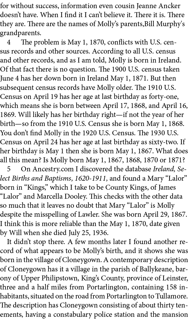 for without success, information even cousin Jeanne Ancker doesn’t have. When I find it I can’t believe it. There it ...