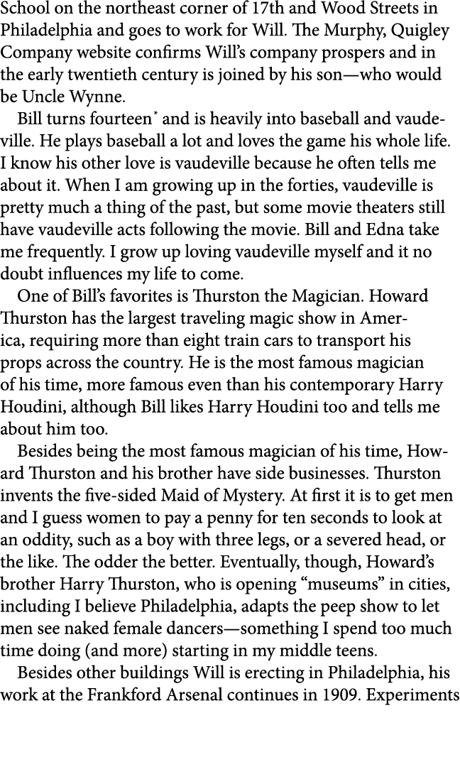 School on the northeast corner of 17th and Wood Streets in Philadelphia and goes to work for Will. The Murphy, Quigle...