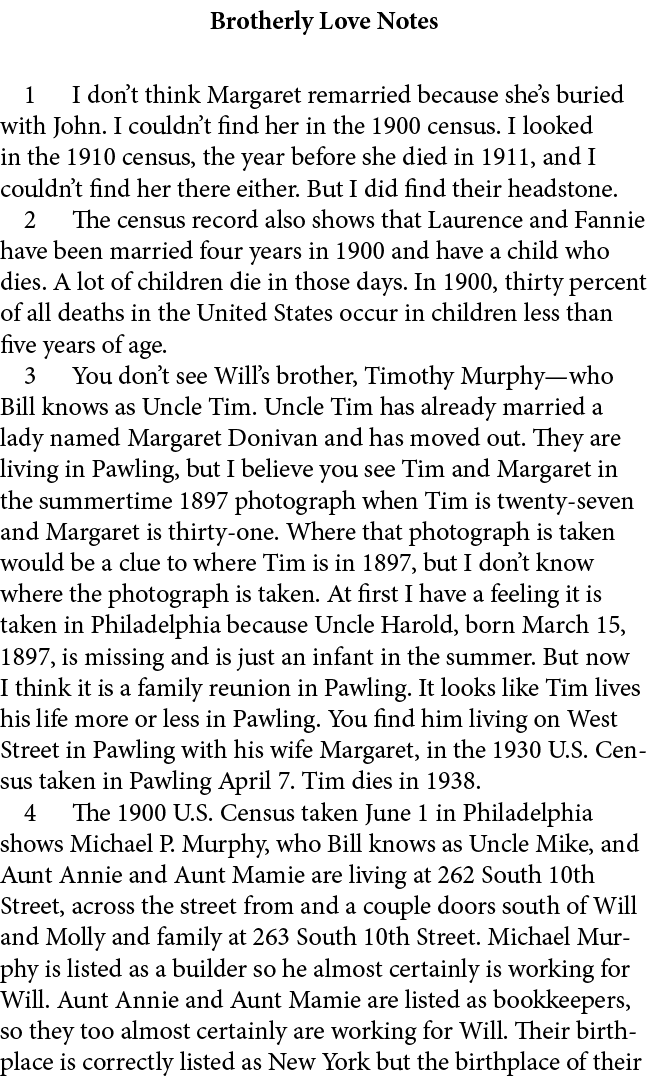 Brotherly Love Notes ﻿ I don’t think Margaret remarried because she’s buried with John. I couldn’t find her in the 19...