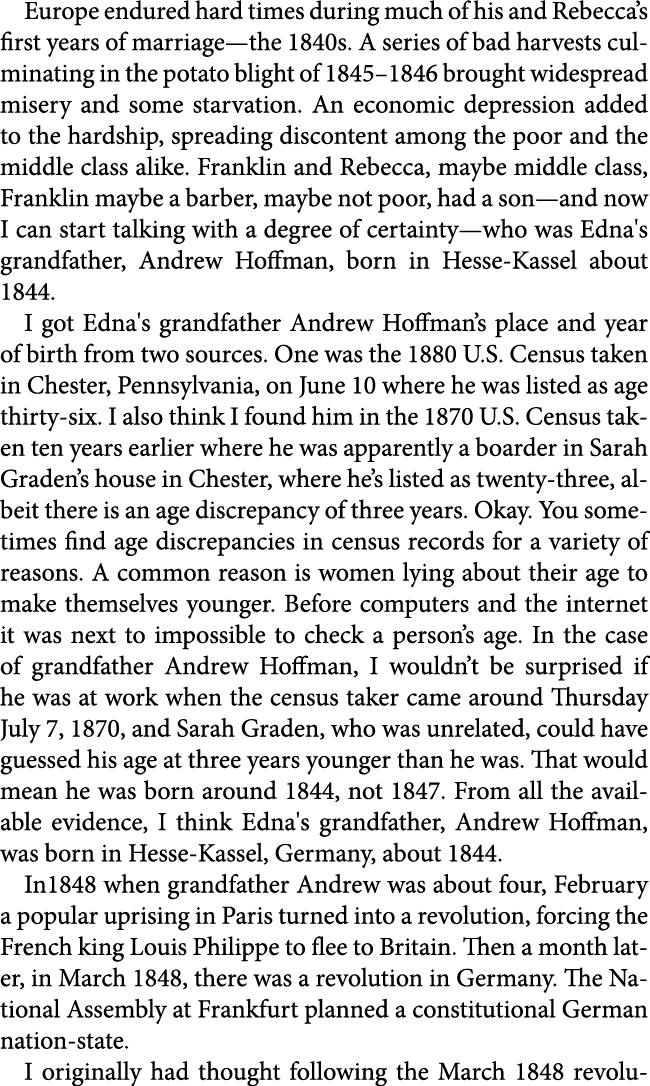 Europe endured hard times during much of his and Rebecca’s first years of marriage—the 1840s. A series of bad harvest...