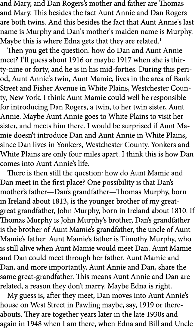and Mary, and Dan Rogers’s mother and father are Thomas and Mary. This besides the fact Aunt Annie and Dan Rogers are...
