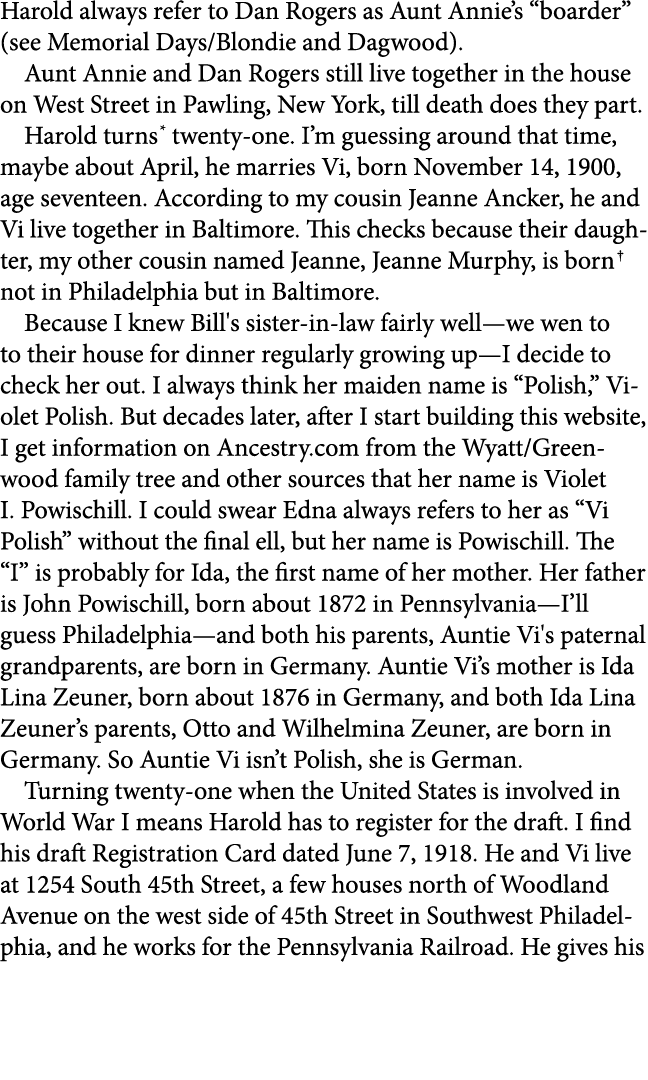 Harold always refer to Dan Rogers as Aunt Annie’s “boarder” (see Memorial Days/Blondie and Dagwood). Aunt Annie and D...