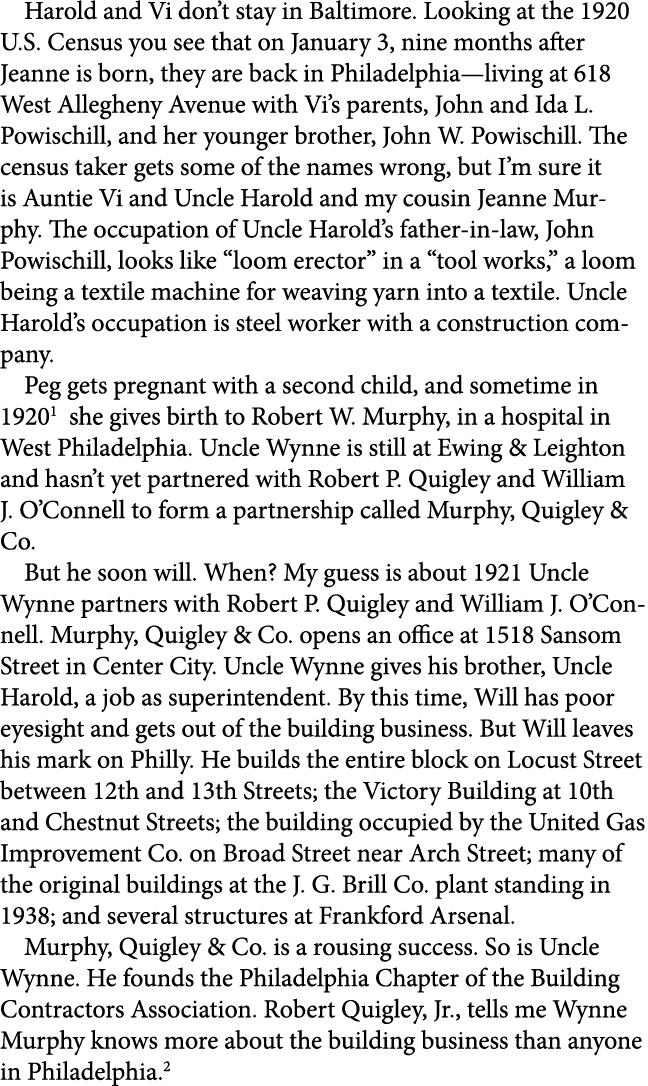 Harold and Vi don’t stay in Baltimore. Looking at the 1920 U.S. Census you see that on January 3, nine months after J...