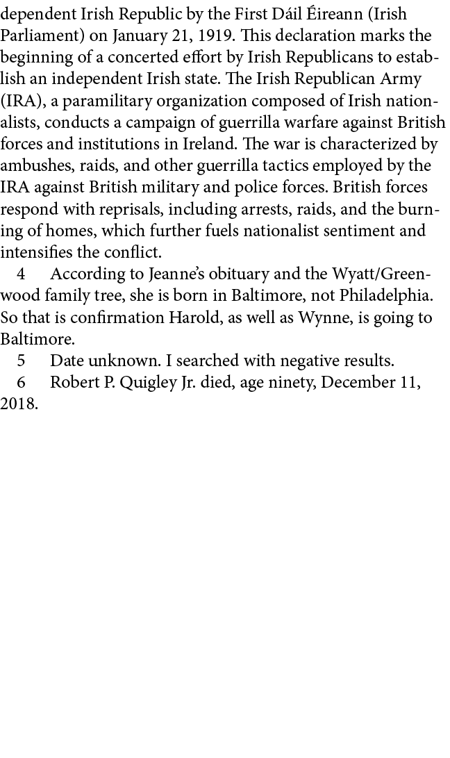 dependent Irish Republic by the First D il ireann (Irish Parliament) on January 21, 1919. This declaration marks the...