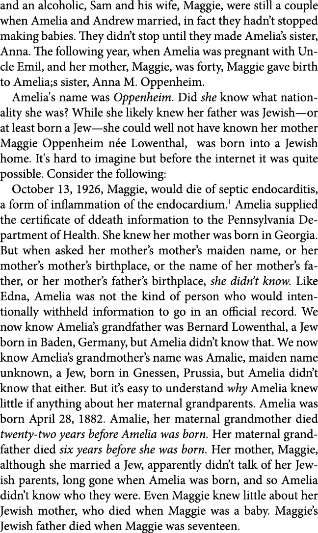 and an ﻿alcoholic, Sam and his wife, Maggie, were still a couple when Amelia and Andrew married, in fact they hadn’t ...