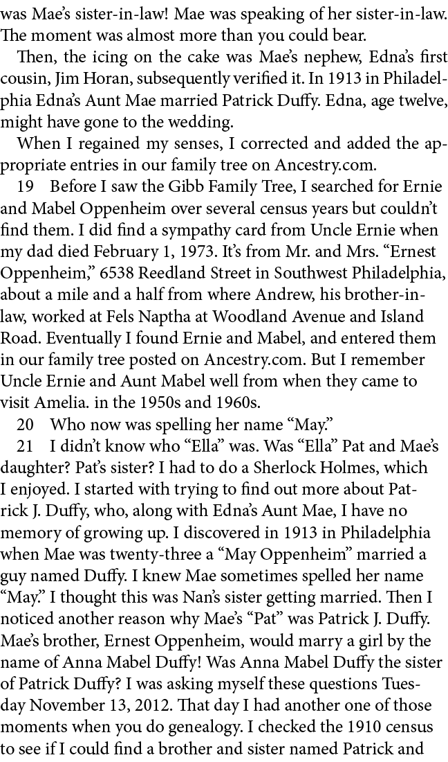 was Mae’s sister in law! Mae was speaking of her sister in law. The moment was almost more than you could bear. Then,...