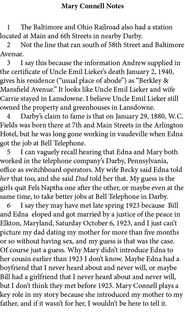 Mary Connell Notes ﻿ The ﻿Baltimore and ﻿Ohio Railroad also had a station located at Main and 6th Streets in ﻿nearby ...