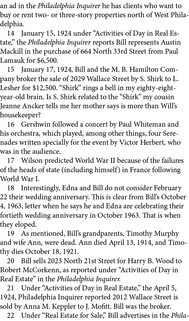 an ad in the Philadelphia Inquirer he has clients who want to buy or rent two or three story properties north of West...