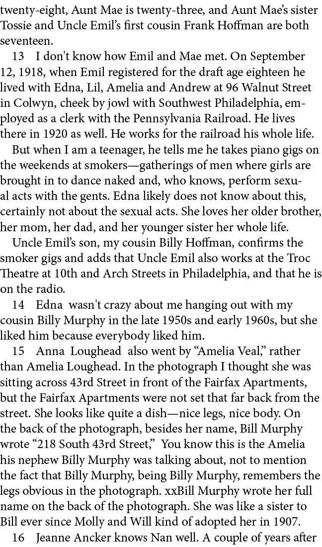 twenty eight, Aunt Mae is twenty three, and Aunt Mae’s sister Tossie and Uncle Emil’s first cousin Frank Hoffman are ...