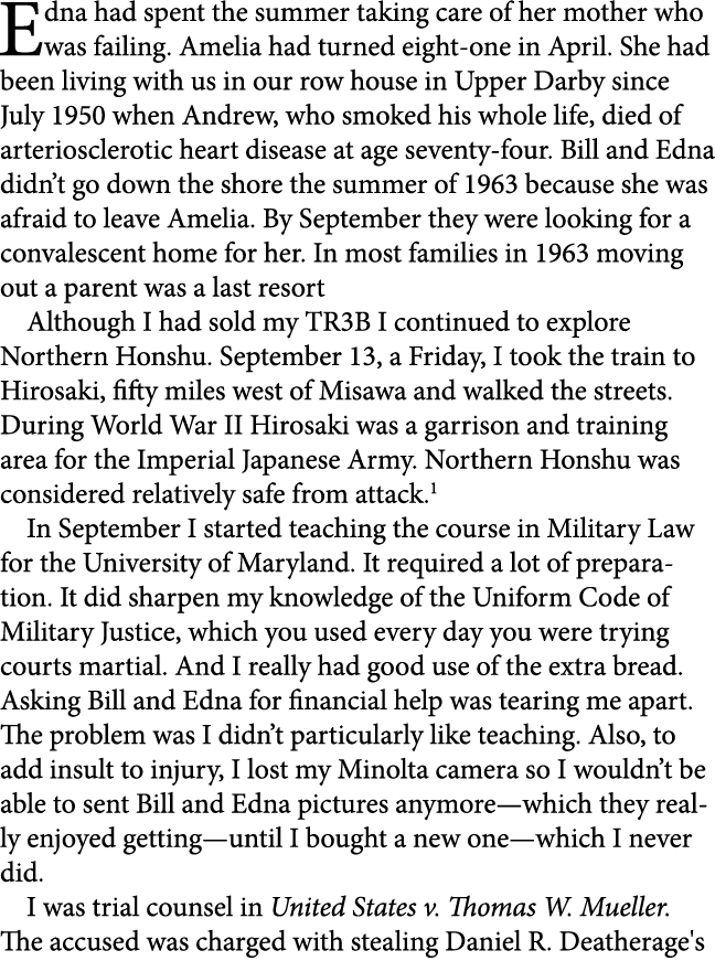 Edna had spent the summer taking care of her mother who was failing. Amelia had turned eight one in April. She had be...