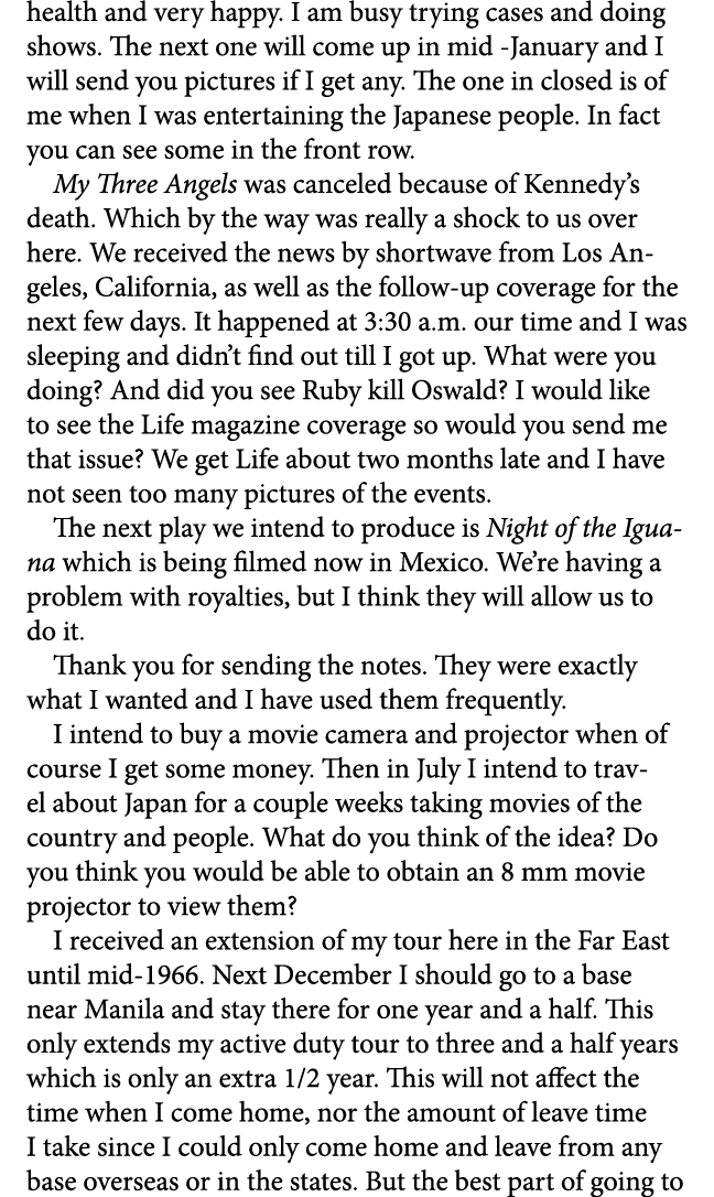 health and very happy. I am busy trying cases and doing shows. The next one will come up in mid January and I will se...