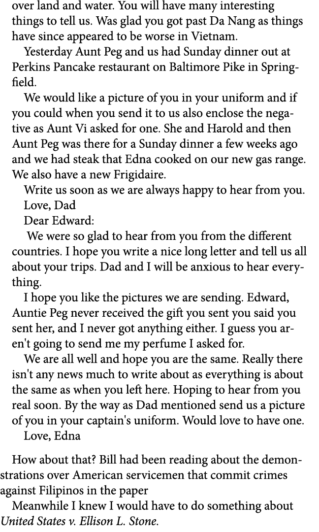 over land and water. You will have many interesting things to tell us. Was glad you got past Da Nang as things have s...