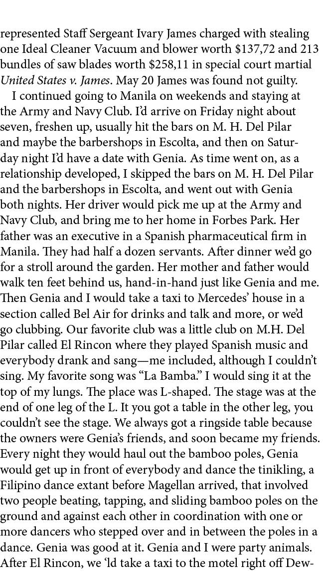 represented Staff Sergeant Ivary James charged with stealing one Ideal Cleaner Vacuum and blower worth $137,72 and 21...