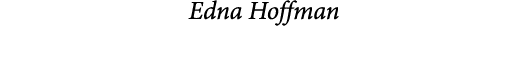  Edna Hoffman